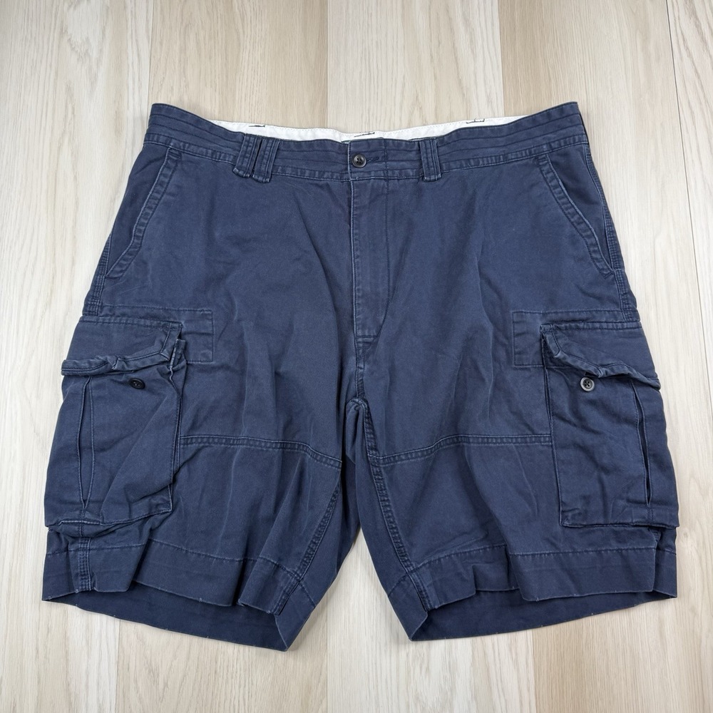 Vintage 90s Polo Ralph Lauren Cargo Shorts Mens Size 42 Navy Classic Chino Y2K